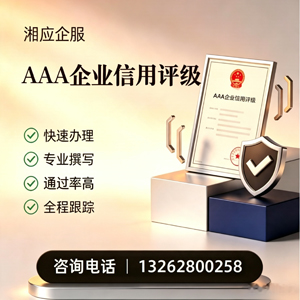 连云港AAA企业信用评级申请服务